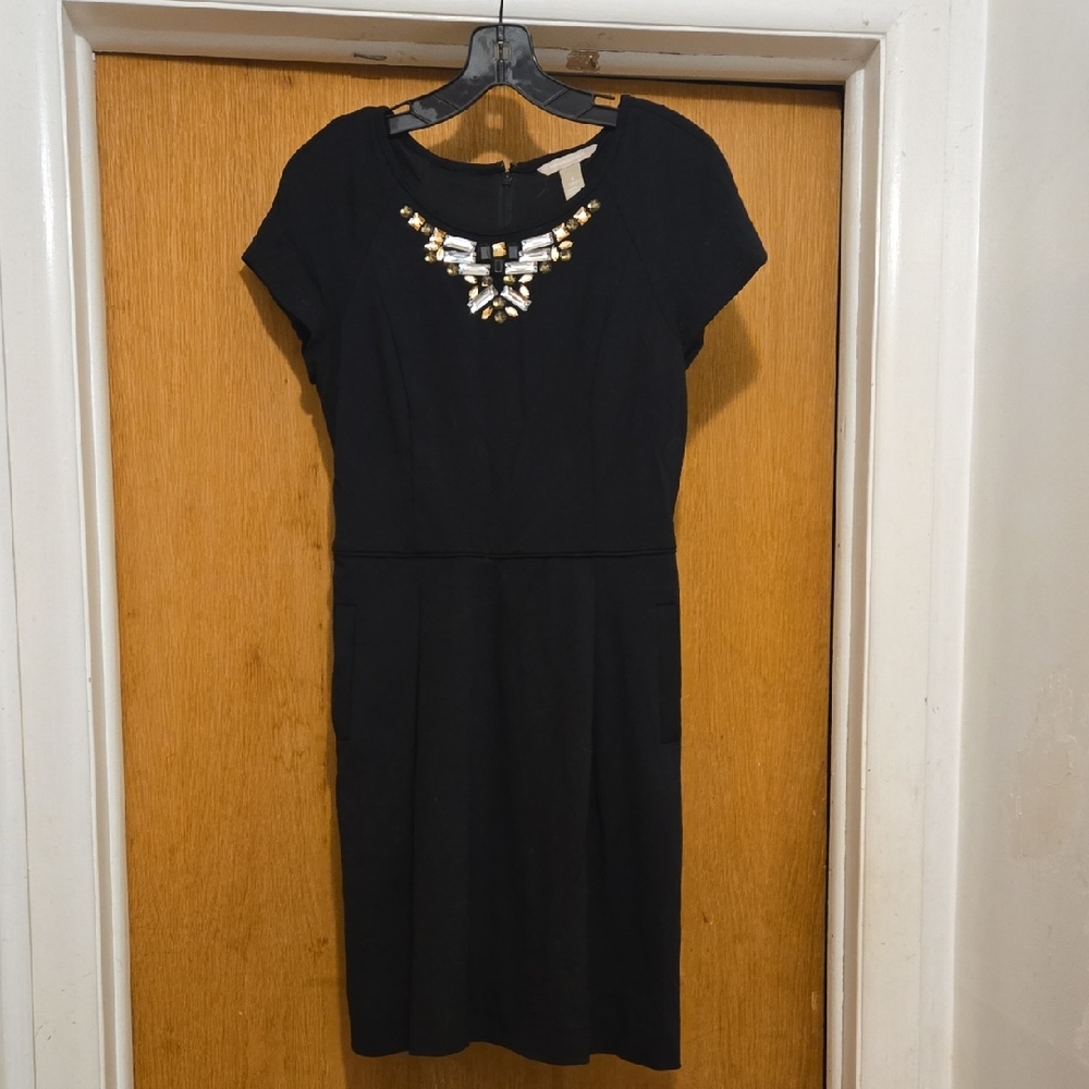 Banana Republic Elegant Black Dress with Jewels Size 4 EUC